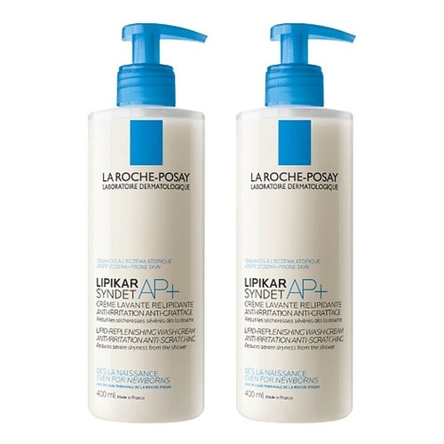 La Roche-Posay Lipikar Syndet AP+ Wash Cream 400mL Pack of 2