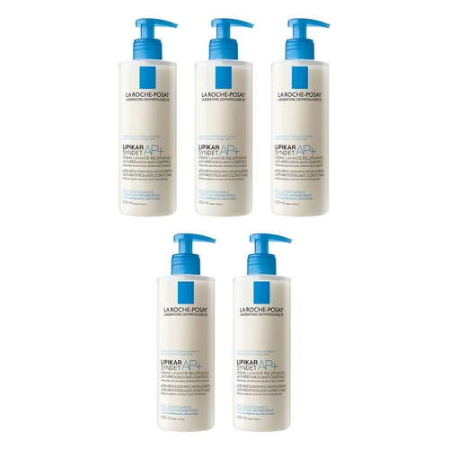 La Roche-Posay Lipikar Syndet AP+ Wash Cream 400mL Pack of 5