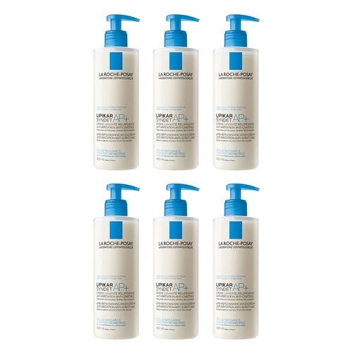 La Roche-Posay Lipikar Syndet AP+ Wash Cream 400mL Pack of 6