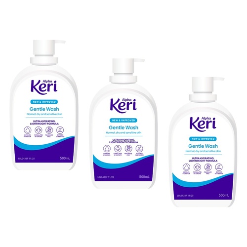 Alpha Keri Hydrating Gentle Wash 500mL Pack of 3