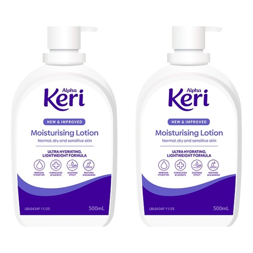 Alpha Keri Hydrating Moisturising Lotion 500mL Pack of 2