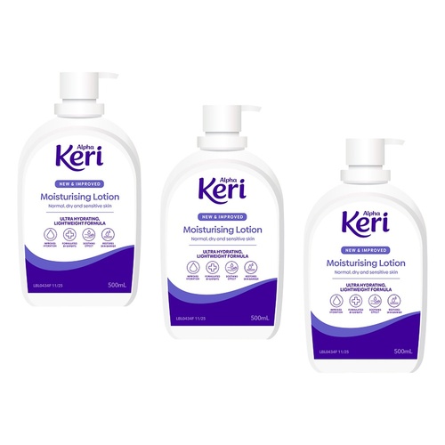 Alpha Keri Hydrating Moisturising Lotion 500mL Pack of 3