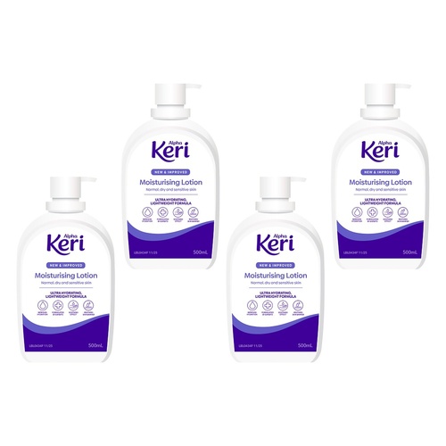 Alpha Keri Hydrating Moisturising Lotion 500mL Pack of 4