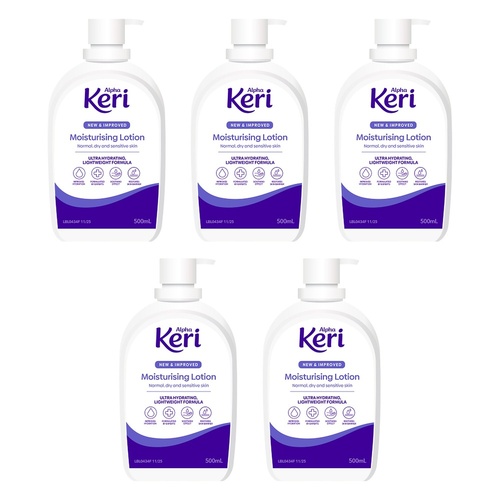 Alpha Keri Hydrating Moisturising Lotion 500mL Pack of 5