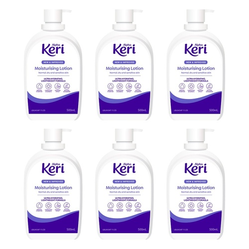 Alpha Keri Hydrating Moisturising Lotion 500mL Pack of 6