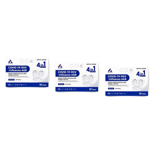 Fanttest APHC RSV/Flu A/B Covid-19 Nasal Test 10 Pack Bundle of 3