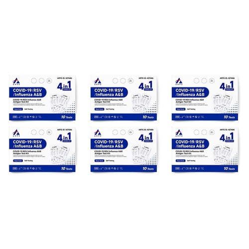 Fanttest APHC RSV/Flu A/B Covid-19 Nasal Test 10 Pack Bundle of 6