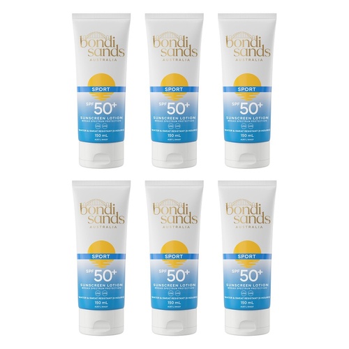 Bondi Sands Sport Sunscreen Lotion SPF50+ 150mL Pack of 6