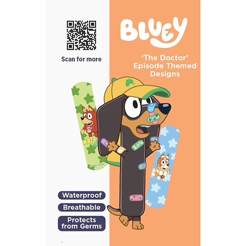 Band-Aid Bluey Waterproof 20 Sterile Strips x 6