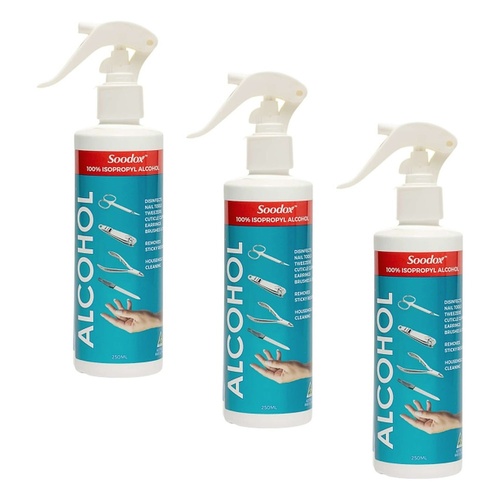 Soodox Isopropyl Alcohol Spray 250mL Pack of 3