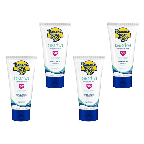 Banana Boat Sensitive Sunscreen Lotion SPF50+ 100g Pack of 4