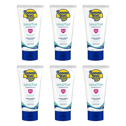 Banana Boat Sensitive Sunscreen Lotion SPF50+ 100g Pack of 6
