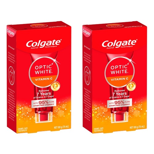 Colgate Optic White Vitamin C Toothpaste Pack of 2