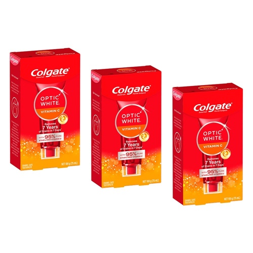 Colgate Optic White Vitamin C Toothpaste Pack of 3