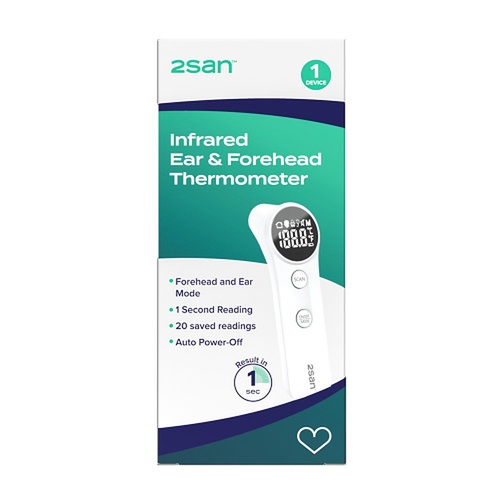 2San Infrared Ear and Forehead Thermometer