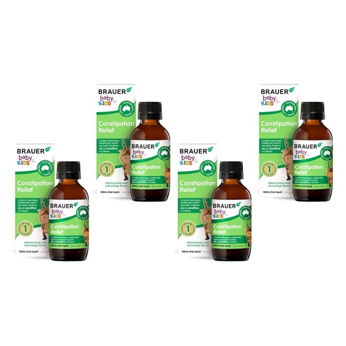 Brauer Baby & Kids Constipation Relief 100mL Pack of 4