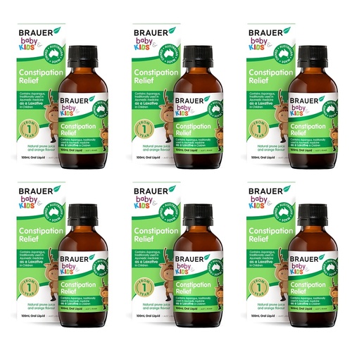Brauer Baby & Kids Constipation Relief 100mL Pack of 6