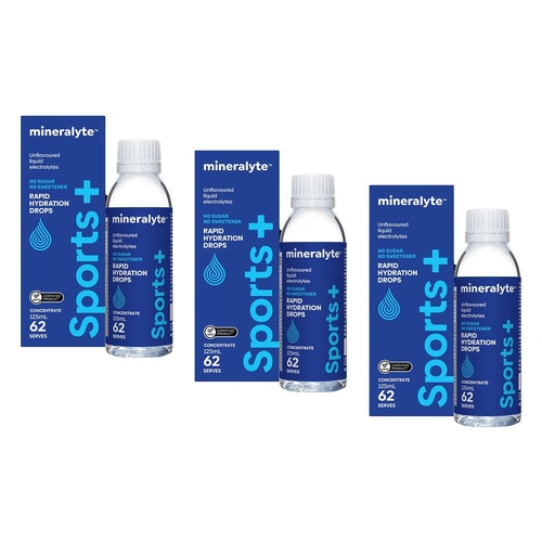 Mineralyte Sport+ Concentrate Drops 125mL Pack of 3