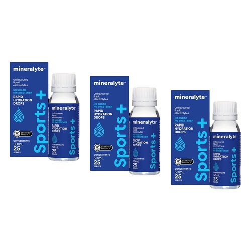 Mineralyte Sport+ Concentrate Drops 50mL Pack of 3