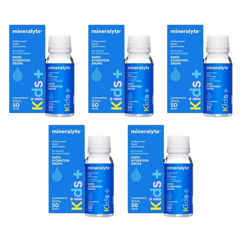 Mineralyte Kids+ Concentrate Drops 50mL Pack of 5