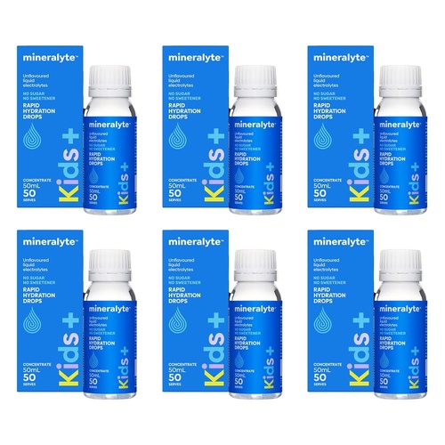 Mineralyte Kids+ Concentrate Drops 50mL Pack of 6