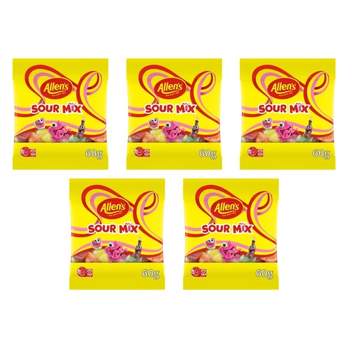 Allen's Sour Mix 60g x 12 Bundle of 5