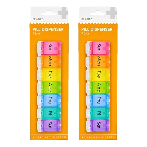 Budget Bemed 7 Day Pill Dispenser Colour Pack of 2