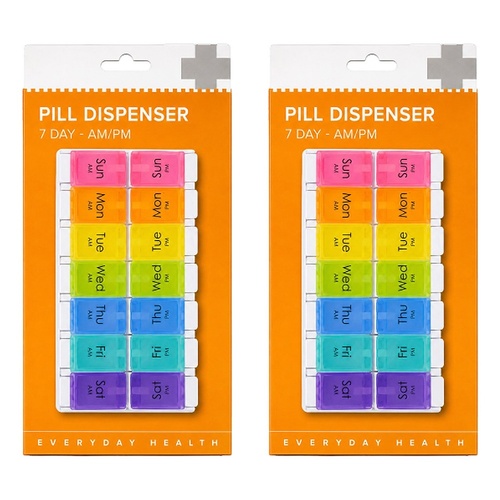 Budget Bemed 7 Day AM/PM Pill Dispenser Colour Pack of 2