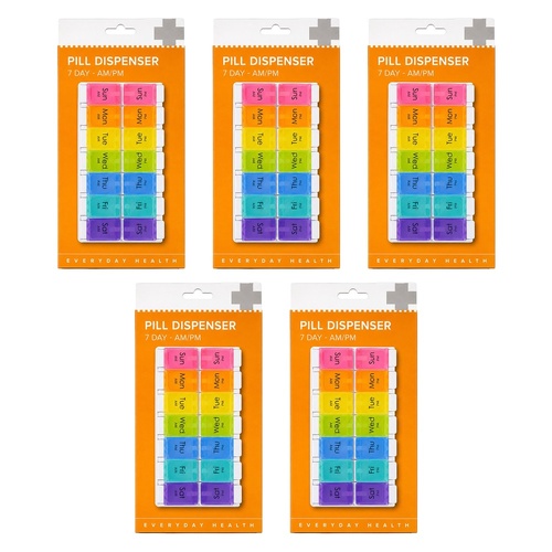 Budget Bemed 7 Day AM/PM Pill Dispenser Colour Pack of 5