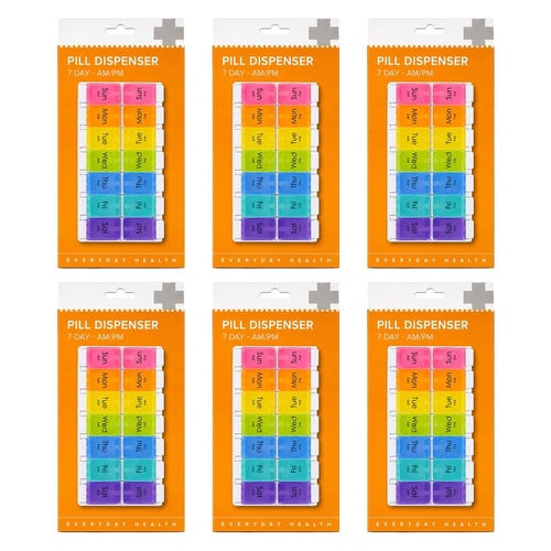 Budget Bemed 7 Day AM/PM Pill Dispenser Colour Pack of 6