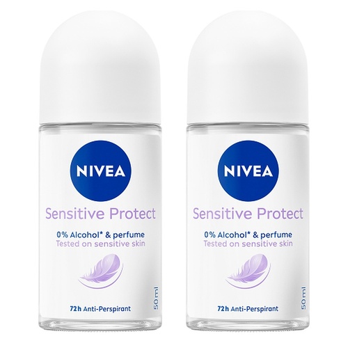 Nivea Sensitive Protect Anti-Perspirant 50mL Pack of 2