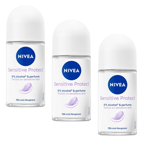 Nivea Sensitive Protect Anti-Perspirant 50mL Pack of 3