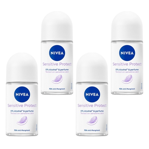 Nivea Sensitive Protect Anti-Perspirant 50mL Pack of 4