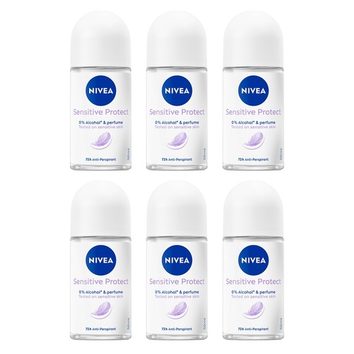 Nivea Sensitive Protect Anti-Perspirant 50mL Pack of 6