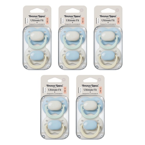 Tommee Tippee Ultimate Fit Soother 0-6 Months Multi 2 Pack Bundle of 5