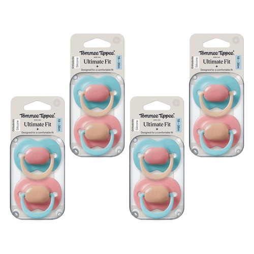 Tommee Tippee Ultimate Fit Soother 18-36 Months Multi 2 Pack Bundle of 4
