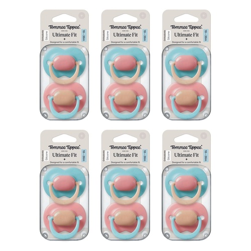Tommee Tippee Ultimate Fit Soother 18-36 Months Multi 2 Pack Bundle of 6