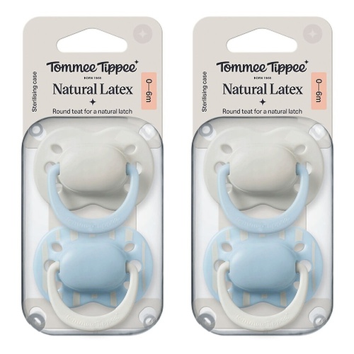 Tommee Tippee Natural Latex Soother 0-6 Months Pack of 2