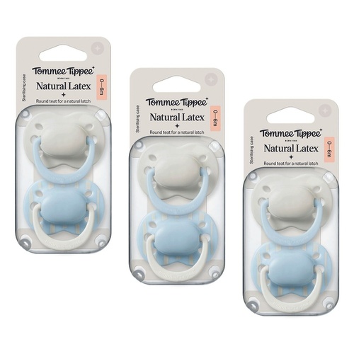 Tommee Tippee Natural Latex Soother 0-6 Months Pack of 3