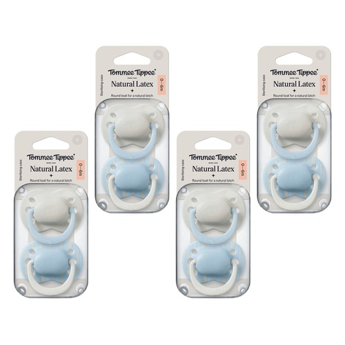 Tommee Tippee Natural Latex Soother 0-6 Months Pack of 4