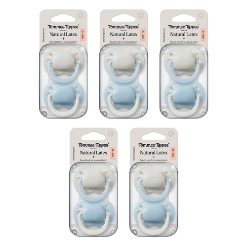 Tommee Tippee Natural Latex Soother 0-6 Months Pack of 5