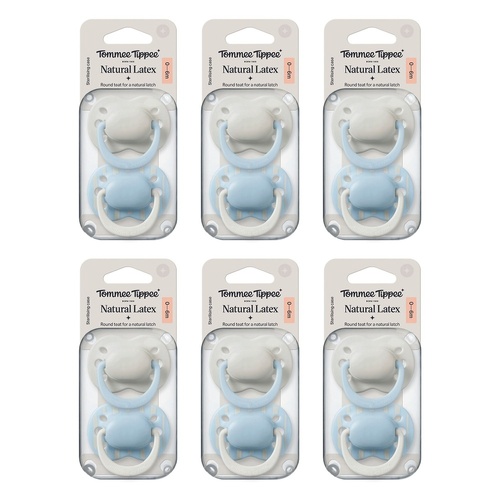 Tommee Tippee Natural Latex Soother 0-6 Months Pack of 6