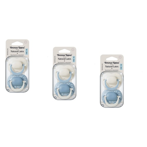 Tommee Tippee Natural Latex Ultimate Fit Soother 18-36m Multi 2 Pack Bundle of 3