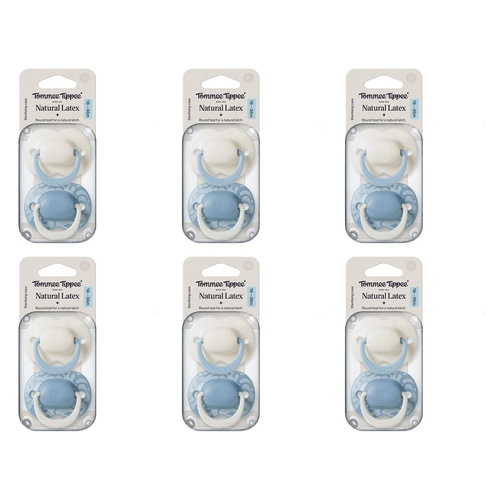 Tommee Tippee Natural Latex Ultimate Fit Soother 18-36m Multi 2 Pack Bundle of 6