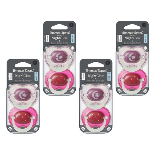 Tommee Tippee Nightglow Soother 18-36 Months Pack of 4