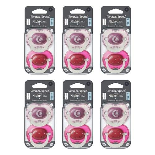 Tommee Tippee Nightglow Soother 18-36 Months Pack of 6