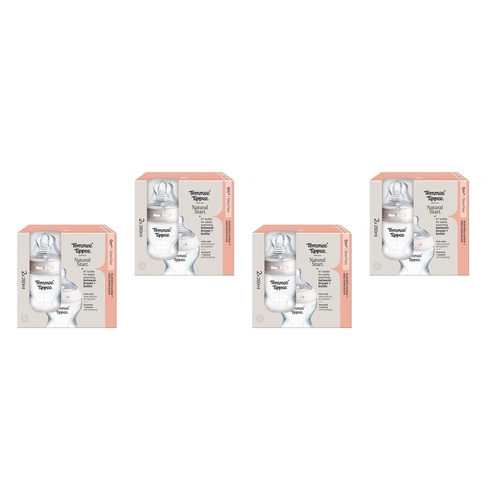 Tommee Tippee Natural Start Anti-Colic Bottle Slow Flow 2 Pack 60mL Bundle of 4