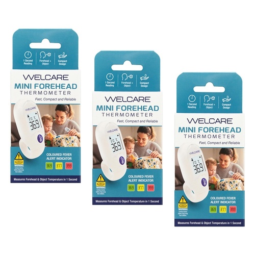 Welcare Mini Forehead Thermometer Pack of 3