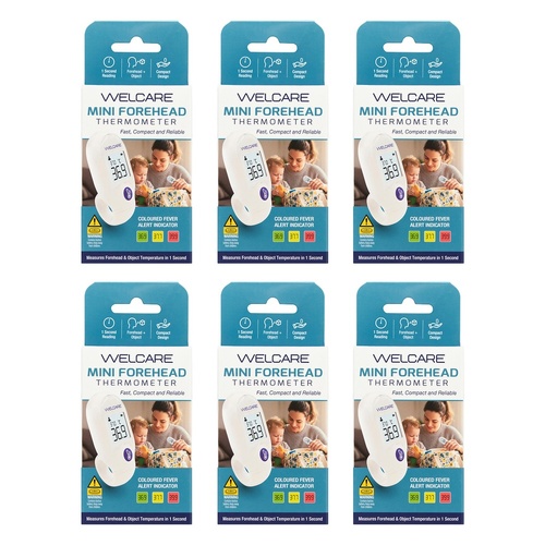 Welcare Mini Forehead Thermometer Pack of 6