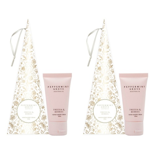 Peppermint Grove Freesia & Berries Hand Cream Decoration 30mL Pack of 2